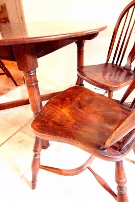 Vintage Oak Dining Table and Chairs hand made by Batheaston of Bath - Image 1 of 4