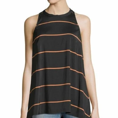 NWT Brunello Cucinelli Striped Casual Silk Relaxed Sleeveless Tank Top Shirt M - Image 1 of 4