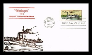 US COVER WASHINGTON STEAMBOATS FIRST DAY ISSUE SCOTT 2408 - Picture 1 of 2