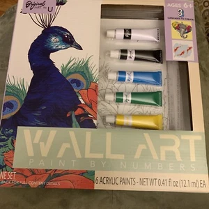 Original Art By U Wall Art Acrylic Paint By Numbers 3 Canvas Set New. Free Ship - Picture 1 of 8