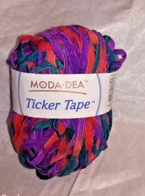 Moda Dea Ribbon Yarn Ticker Tape #9507 Festival  50g 100% Nylon sold by skein - Image 1 of 4