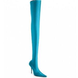 Women High Heels Pointed Toe Party Stretchy Over Knee Boots Shoes European Boots
