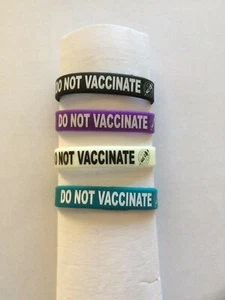 2 toddler boy girl antivax no vaccines awareness bracelets child anti vaccine - Picture 1 of 6