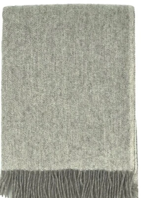 Wolldecke mit Fransen Decke Plaid Wollplaid Tagesdecke 100% Wolle 130x200cm - Bild 1 von 4