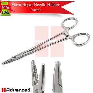 Mayo Hegar Nadelhalter 14 cm gerade medizinische Pflege Körper Piercing Pinzette - Bild 1 von 3