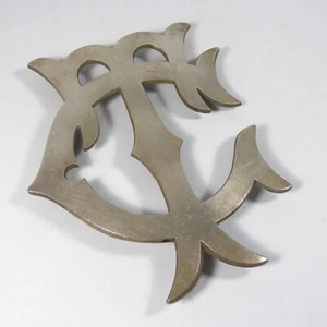 ANTIKES WAPPEN FRIES MONOGRAMM ANFANGSBUCHSTABEN T C METALL VINTAGE W004 - Bild 1 von 9