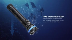 Xtar Diving Flashlight D26 2500 Lumens 100 Meter Diving Light Dive Light (Long) - Picture 1 of 12