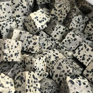 1/2lb Bulk Cube Dalmatian Jasper DALMATINE Tumbled Stone QUARTZ Crystals - Picture 1 of 9