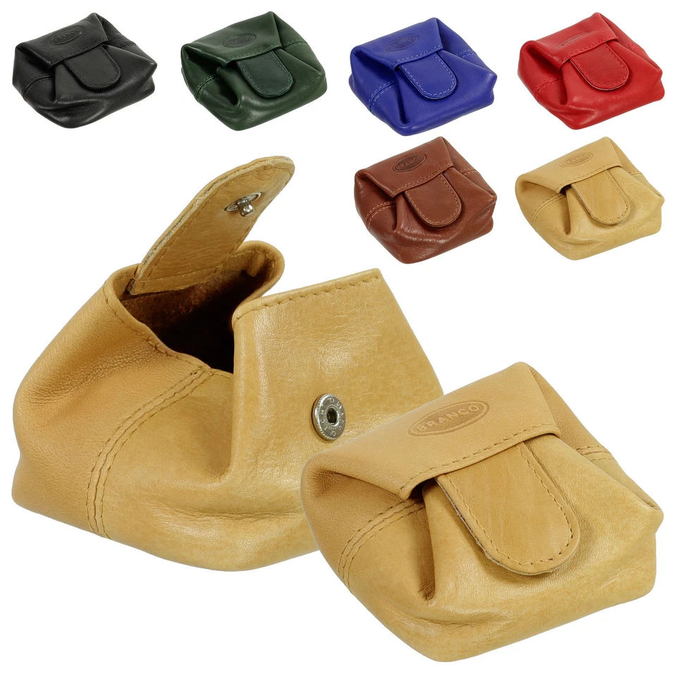 Branco Geldsäckchen Mini Geldbörse Münzbörse Minibörse Kleingeldbörse Leder