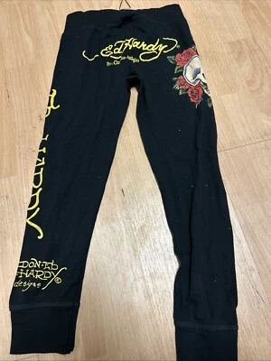 Legging Ed Hardy por Christian Audigier MUJER’s DETH Gráfico Negro Xs Foto 1 de 4