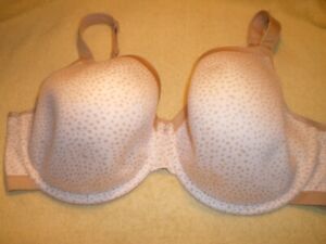 Cacique Bra Baby Leopard Satiny French Full Coverage Underwire lightly lined 42F