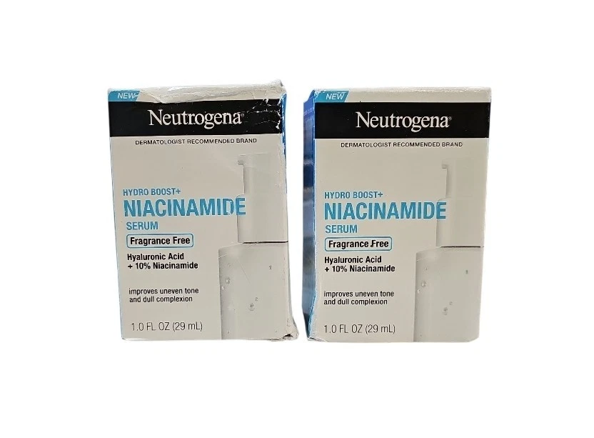 2x Neutrogena Hydro Boost Niacinamide Fragrance- Serum 1oz As Is