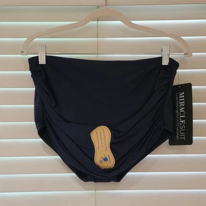 Miraclesuit Womens Norma Jean Retro Bikini Bottom Size 14 Color Midnight NWT NEW - Picture 1 of 8