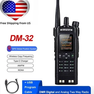New BAOFENG DM-32 UV DMR Digital Radio GPS 8W Multi Band Walkie Talkie + USB - Picture 1 of 9