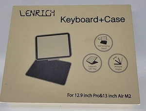LENRICH  Keyboard and Case Fits iPad Pro 12.9" & 13" Air M2 - Picture 1 of 7