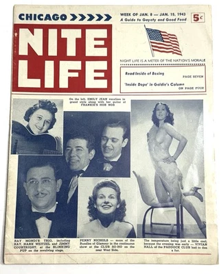 Vtg 1943 RARE Chicago Nite Life Guide Week Of Jan 8 - Jan 15 1943  - Image 1 of 4