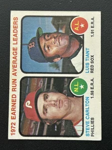 1973 Topps #65 ERA Leaders Steve Carlton/Luis Tiant EX - Picture 1 of 2