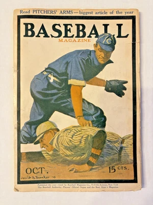 VERY RARE Oct. 1913 BASEBALL MAGAZINE -  Walter Johnson, Miller Huggins + - READ - Image 1 of 4