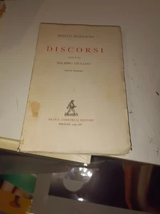 MUSSOLINI DISCORSI ZANICHELLI BALBINO GIULIANO 1936 - Foto 1 di 1