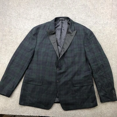 Lauren Ralph Lauren Blazer Mens 48R Black Watch Tartan Wool Peak Lapel Plaid - Image 1 of 4