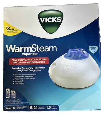 NUC VICK'S Warm Steam Vaporizer 18-24 hrs/1.5 gal Capacity in Box/Owner's Manual - Image 1 of 4