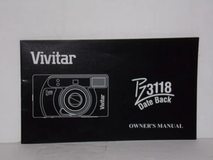Vivitar PZ-3118 Camera Instruction Manual Original Manual - Picture 1 of 4