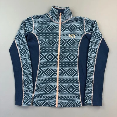 Kari Traa Jacket Women’s Medium Nordic Geometric Flette Fleece Full Zip Hiking - Image 1 of 4