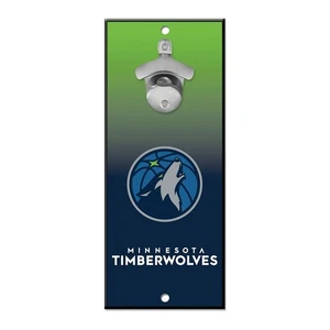 Minnesota Timberwolves Flaschenöffner Schild 5"x11" Barware Mancave Fancave - Bild 1 von 1