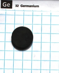 Germanium Scheibe  99,999% 6,8 Gramm 24x2mm  Ge metalloid disk element 32 - Picture 1 of 2