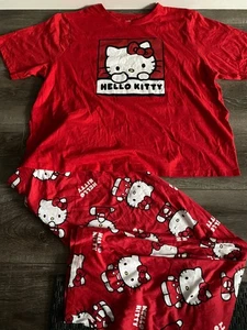 Hello Kitty women’s Sanrio Red Pyjamas size 18-20 - Picture 1 of 3