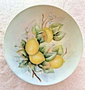 Vintage Hutschenreuther Lelb Bavia Germany 8" Schrank Teller Zitronen Blume Joyce King - Bild 1 von 9