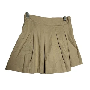 Crewcuts Tan Khaki Cotton Twill Uniform Pleated Skirt Skort Size 8 - Picture 1 of 5