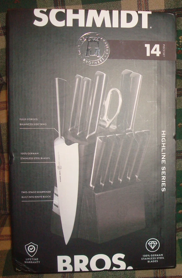 Schmidt Bros Cutlery Highline 14pc Knife Block Set NEW - Image 1 of 1