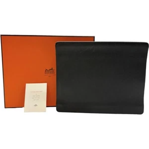 Auténtica funda para iPad HERMES Evergrain cuadrada en cuero negro O #36636260 - Imagen 1 de 19