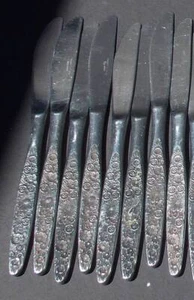 Interpur Jardinera stainless steel set of 8 dinner knives 8 3/8"  - Picture 1 of 3