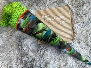 Schultüte Zuckertüte Stoff 70 cm inkl. Papprohling Dino Junge Einschulung - Bild 1 von 5