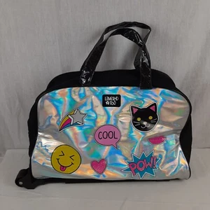 Limited Too Rolling Luggage Overnight Duffel Bag Girl Power Cool Cats Designed - Picture 1 of 24