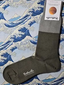 Pantherella Men's Merino Wool English Socks Colour Block Olive 7.5-9.5 41-44 £19 - Picture 1 of 5