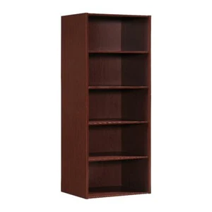 5-Shelf Wooden Slim Bookshelf Furniture Bookcase Storage Shelving Brown Black - Picture 1 of 16