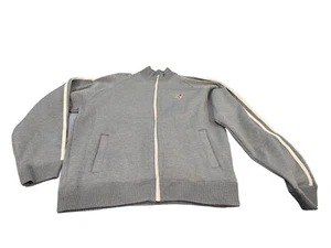 Abercrombie & Fitch Track Jacket Mens XL Gray Zip Embroidery Heavyweight - Picture 1 of 9