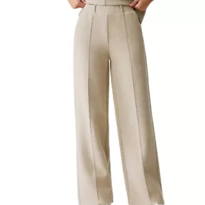 OGL FuzzLuxe Cozy Wool Blend High Waist Straight Leg Pull On Pocket Pants MEDIUM - Picture 1 of 10