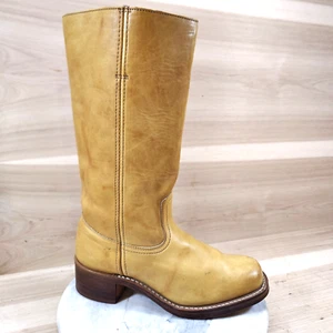 Vintage Frye Campus Banana Damenstiefel 9,5 M gelb eckige Zehenpartie 14L Western - Bild 1 von 11