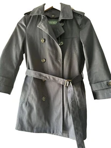 Lauren Ralph Lauren Big Boys All-Weather Rain Trench Coat Navy Blue Sz 8R $225 - Picture 1 of 3
