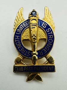 Vintage CFWC Strength United is Stronger 10k Solid Gold Past President Lapel Pin - Picture 1 of 7