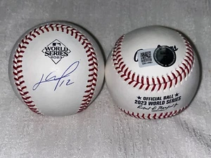 Lourdes Gurriel Diamondbacks Auto Signed 2023 World Series Baseball Beckett Wit - Picture 1 of 1