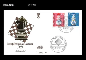 Chess,Horse,Game,Germany 1972 FDC,Cover - Picture 1 of 1