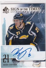 08/09 UD SP AUTHENTIC DREW STAFFORD SIGN OF TIMES AUTOGRAPH AUTO