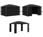 4x3 M Outdoor Canopy Party Tent Garden Gazebo Pavilion Sunshade Cover W/ Curtain