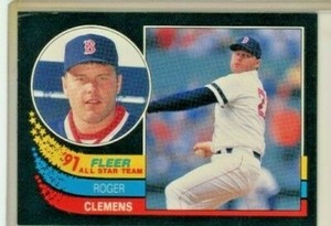 1991 Fleer All Star Team Insert #10 Roger Clemens - Boston Red Sox - MINT