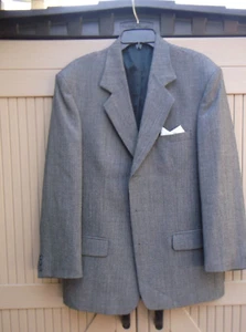 SAVANE ELEMENTS WOVEN NAVY/GRAY Blazer Size 40R 3 Button Suit Sport Coat Jacket - Picture 1 of 5